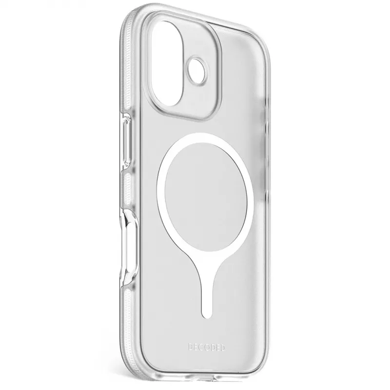 Decoded DropTec capa traseira transparente para iPhone 17 com MagSafe (Frosted White)