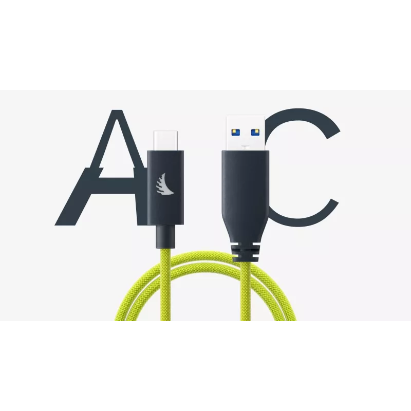 Angelbird Cabo de USB-A para C 3.2 Solid Flex Lima 1 ft UAC3SFL32