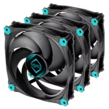 Ventoinha de caixa Iceberg Thermal IceGALE Silent 120mm preta, pack de 3