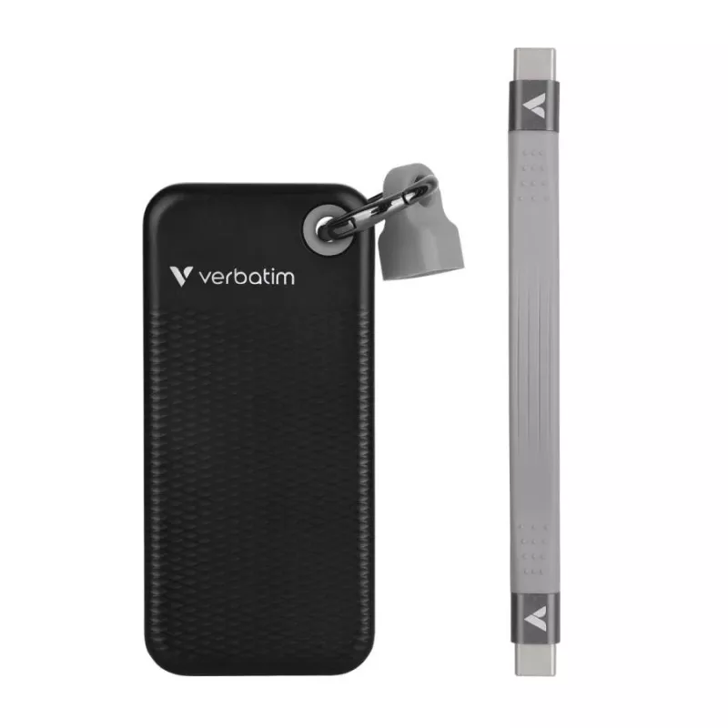 Unidade de estado sólido externa Verbatim Pocket SSD 128GB preto/cinzento USB 3.2 Gen 2
