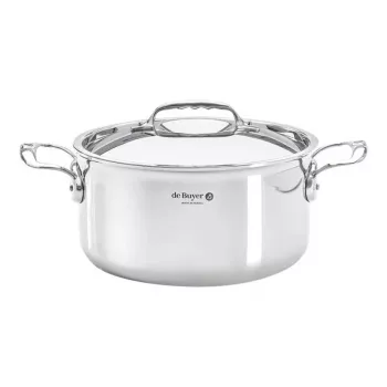 De Buyer Affinity Caçarola Aço Inoxidável com Tampa 24 cm