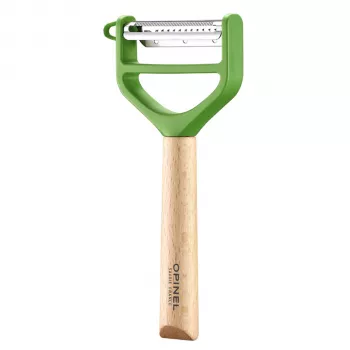 OPINEL T-Duo Descascador em Y Aço Inoxidável Verde Madeira de Faia