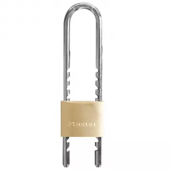 Cadeado de arco ajustável Master Lock 1950EURDCC 50 mm corpo maciço em latão fechadura de chave