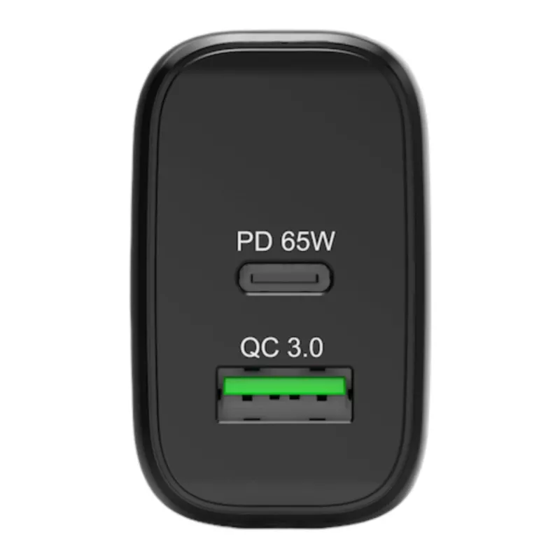 Carregador de parede PORT Designs USB-C PD 65W GaN ficha EU preto