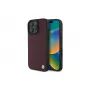 Capa rígida BMW para iPhone 16 Pro Max vermelha Sign Leather Diamond Metal Logo MagSafe