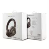 Auscultadores Bluetooth sem fios GUESS logótipo metálico 4G castanhos GUBHS72P4FC4MW