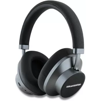 Auscultadores Bluetooth on-ear sem fios Karl Lagerfeld Saffiano Metal Logo pretos
