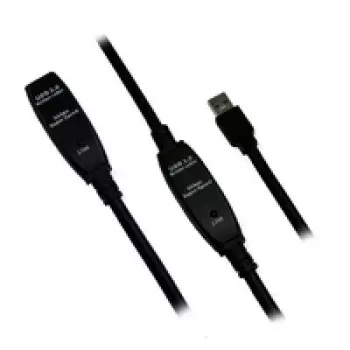 Cabo MCL Samar MC923AMF/A-15M USB 3.2 Gen 1 - 15 m - USB-A macho para USB-A - Preto