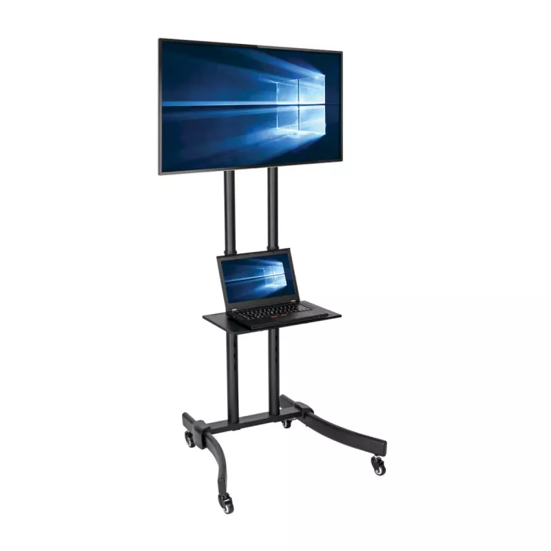 Carrinho para TV/monitor com rodas Eaton Tripp Lite Series - para TVs e monitores de 37 a 70 polegadas - Classic Edition - Preto, Prateado