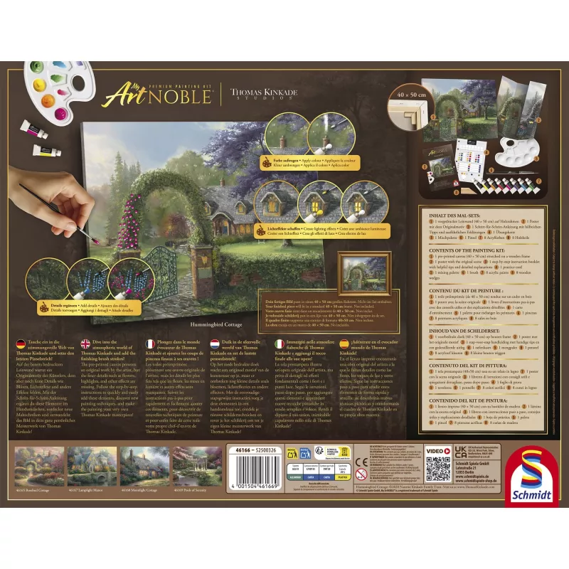 Puzzle Schmidt My ArtNOBLE Thomas Kinkade - Hummingbird Cottage 1000 peças