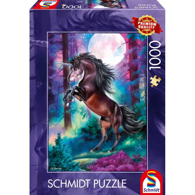 Schmidt Spiele Einhorn bei Vollmond Puzzle 1000 peças