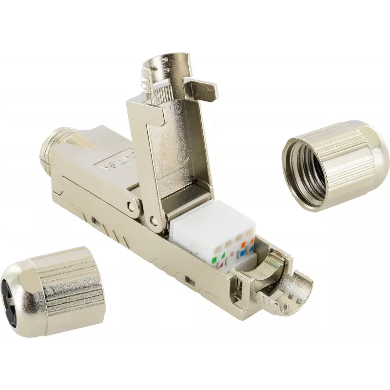 Schwaiger Conector de cabo de rede Keystone CAT 6A blindado módulo RJ45 sem ferramentas