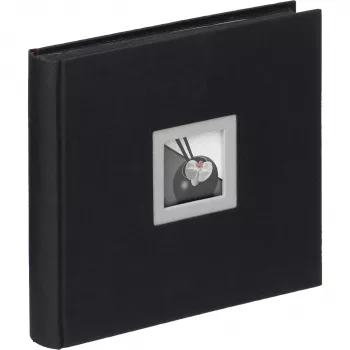 Walther Design FA-209-B Álbum de fotografias jumbo com encadernação preto 50 folhas 26x26 cm