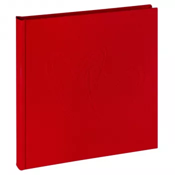 Walther My Heart Álbum de fotografias vermelho 20x20 cm 40 páginas brancas capa de linho FA243R