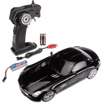 Carro RC Carson 1:24 Mercedes-Benz SLS AMG 2.4G 100% RTR preto