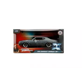 Carro modelo die-cast Jada Toys Fast & Furious 1970 Chevrolet Chevelle SS 1:24 - Gunmetal Grey