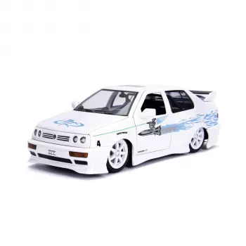 Carro modelo die-cast Jada Fast & Furious 1995 VW Jetta 1:24 (branco)
