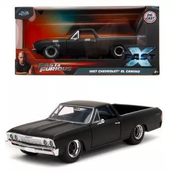 Carro modelo die-cast Jada Fast & Furious 1967 Chevrolet El Camino 1:24 (prateado)