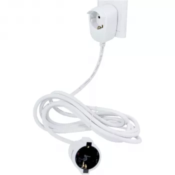 Extensão Schuko REV 3m branca régua de tomadas Powersplit