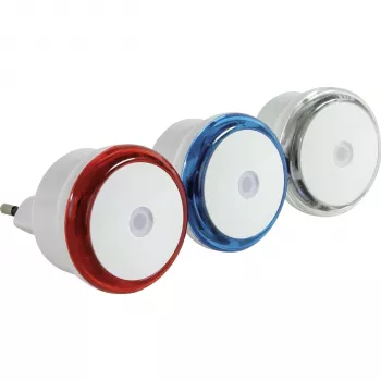 Conjunto de luzes noturnas LED REV 3 unid. - vermelho, azul, branco/aneis transparentes - 0,8 W - sensor crepuscular
