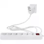Régua de tomadas REV Powersplit 6+1 com interruptor, cabo de 2m, branca