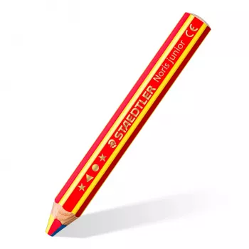 STAEDTLER Noris Junior 1403 BK Lápis arco-íris 3 em 1, Preto, resistente a quebras, PEFC, para crianças a partir dos 2 anos