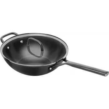 Wok ZWILLING Milano com tampa de vidro 30 cm, preto