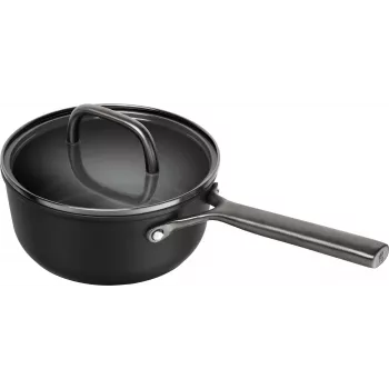 Caçarola com cabo ZWILLING Milano com tampa de vidro 18 cm, preto (1035051)