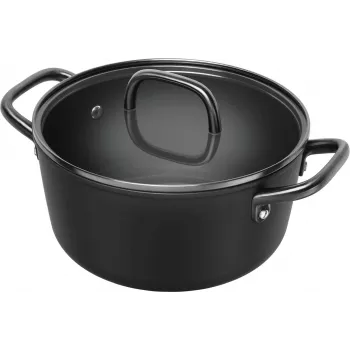 Panela para sopa ZWILLING Milano com tampa de vidro 24 cm, preto