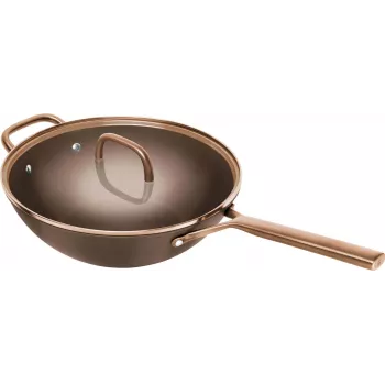 Wok ZWILLING Milano com tampa de vidro 30 cm, castanho