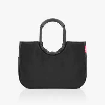 Saco de compras Reisenthel Loopshopper L preto 25L com asas de alumínio