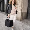 Saco de compras Reisenthel Loopshopper L preto 25L com asas de alumínio