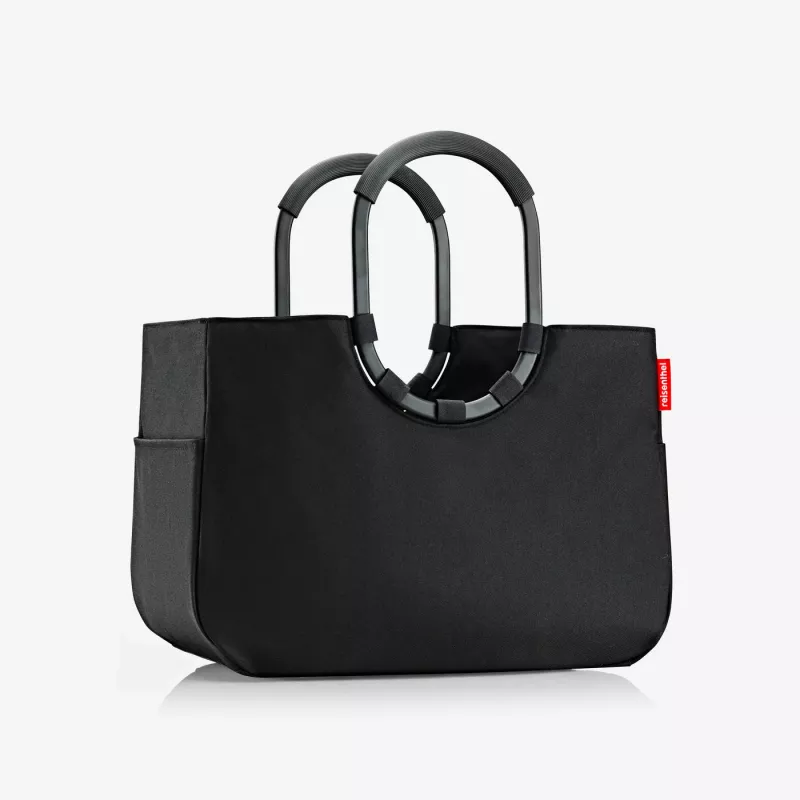 Saco de compras Reisenthel Loopshopper L preto 25L com asas de alumínio