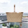 Saco de compras Reisenthel Carrybag Frame Rhombus ginger, estrutura de alumínio, 22 l (BK6046)