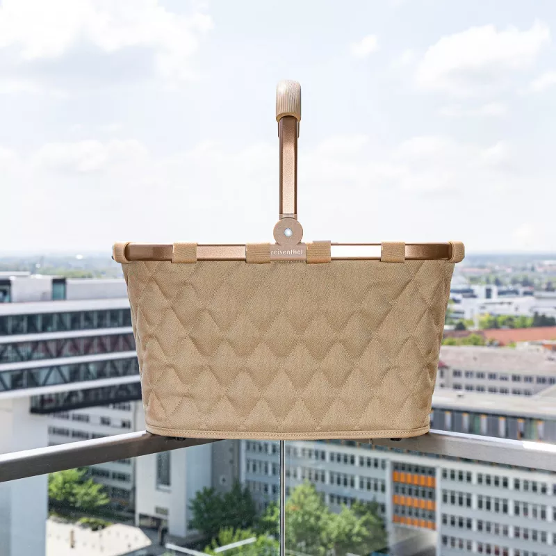 Saco de compras Reisenthel Carrybag Frame Rhombus ginger, estrutura de alumínio, 22 l (BK6046)