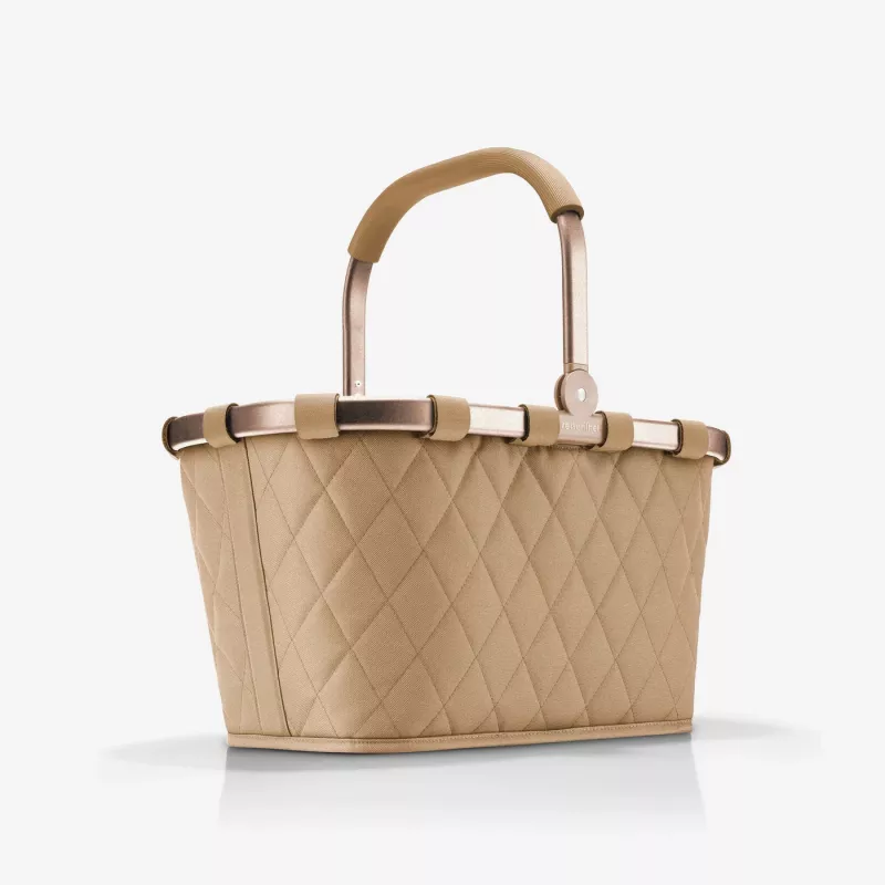 Saco de compras Reisenthel Carrybag Frame Rhombus ginger, estrutura de alumínio, 22 l (BK6046)