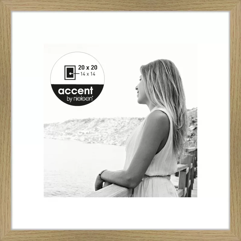 NIELSEN DESIGN Aura Oak 20x20 moldura de madeira com passe-partout 1115002