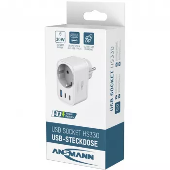 ANSMANN carregador USB HS330 30W 2xUSB-C/USB/30W