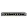 LevelOne switch PoE+ 8xGE PoE/1xGE/1xSFP 120W não gerido plástico