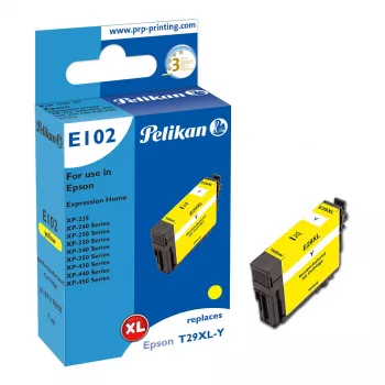 Tinta compatível Pelikan E102 amarelo alto rendimento (XL) para Epson XP-450 XP-440 XP-430 XP-350 XP-340 XP-330 XP-250 XP-240 XP-235 1 unid.