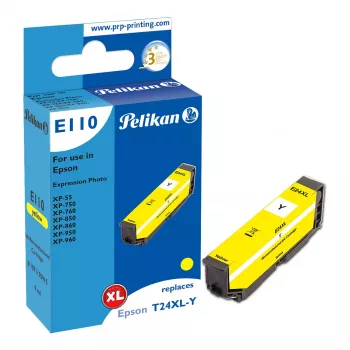 Pelikan E110 Tinte Compatível Amarelo High Yield (XL) para Epson Expression Photo XP-55/XP-750/XP-760/XP-850/XP-860/XP-950/XP-960 - pack de 1