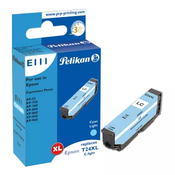 Pelikan E111 Tinte Compatível Ciano Claro High Yield (XL) para Epson Expression Photo XP-55/XP-750/XP-760/XP-850/XP-950/XP-960 - pack de 1