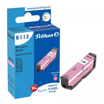 Pelikan E112 Tinteiro Compatível Magenta Claro Alto Rendimento (XL) para Epson Expression Photo XP-55/XP-750/XP-760/XP-850/XP-860/XP-950/XP-960 (pack de 1)