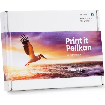 Pelican PromoPack P52 Tinte Compatível Multipack Preto Ciano Magenta Amarelo para Canon CLI-526 (pack de 4)