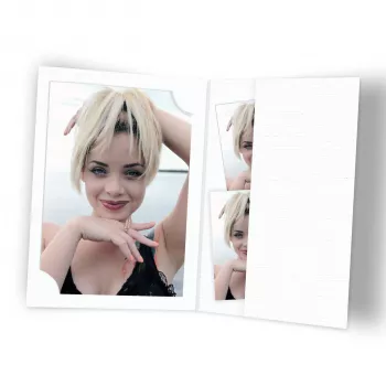 DAIBER Pastas de Fotografias Tipo Passaporte Branco pack de 100 para 3 Tamanhos