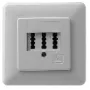 ZE-KOM Tomada Tripla TAE: TAE 2 x 6/6 NF/F UP, branco puro