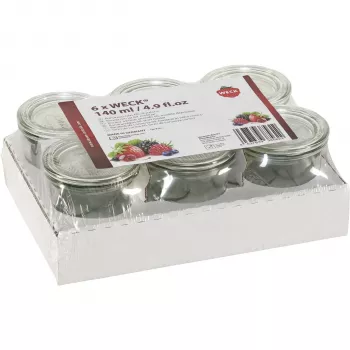 WECK mini frasco de conserva 140ml tabuleiro de 6