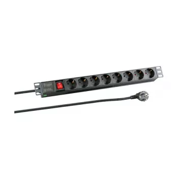 Régua de tomadas EFB Electronics (montagem em rack) - entrada CEE 7/7 - saídas: 8 x CEE 7/3