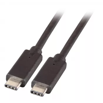 Cabo USB 3.2 Gen 1 SuperSpeed EFB, ficha USB-C macho para ficha USB-C macho, 3A, 5 Gbit/s, 2m, preto