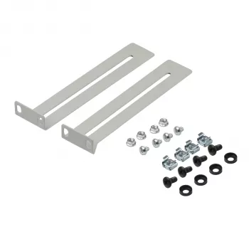 EFB-Elektronik conjunto de cantoneiras para bastidores 1/2/3HE, 2 unid., RAL7035 cinzento-claro